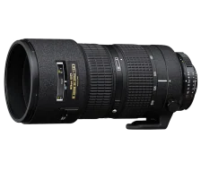 Black telephoto zoom lens with 80-200mm focal length and f/2.8 maximum aperture